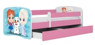 Łóżka dla dzieci i młodzieży - Łóżko dziewczęce z barierką mix 80x180 G5-P90 - miniaturka - grafika 1