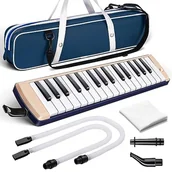 Akcesoria do instrumentów dętych - CAHAYA Melodica 32 klawisze fortepian z 4 ustnikami Pianola z etui na instrument muzyczny zabawka dla początkujących CY0348 - miniaturka - grafika 1