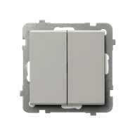 Wyłączniki światła i elektryczne - Wyłącznik krzyżowy podwójny SONATA - kaszmir - miniaturka - grafika 1