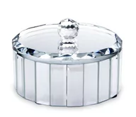 Pudełka i szkatułki - Szkatułka szklana srebrna Kryształ 10,5x16x16 - miniaturka - grafika 1