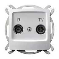 Gniazdka elektryczne - Ospel Karo biały gniazdo RTV przelotowe GPA-10SP/m/00 GPA-10SP/m/00 - miniaturka - grafika 1