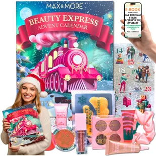 Świąteczny Kalendarz Adwentowy ZESTAW KOSMETYKÓW Dla Niej Max & More PREZENT ŚWIĄTECZNY DLA NARZECZONEJ ŻONY DZIEWCZYNY MAMY + EBOOK-1 - Ozdoby bożonarodzeniowe - miniaturka - grafika 1