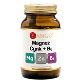 Witaminy i minerały - Yango Magnez + Cynk + B6, 90 kapsułek - miniaturka - grafika 1