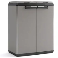 Kosze na śmieci - Keter Italy Keter Schowek do segregacji śmieci Split Basic, szaro-czarny, 85 cm 246922 - miniaturka - grafika 1
