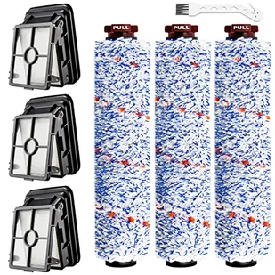 3-pak 1868 CROSS Wave Brush Replacement and 3 Pack wymiennych filtrów 1866 do Bissel CrossWave 1785 2306 Vacuum Cleaner Porównaj z częścią # 1608683 160-8683 1608684 - Akcesoria do odkurzaczy - miniaturka - grafika 1