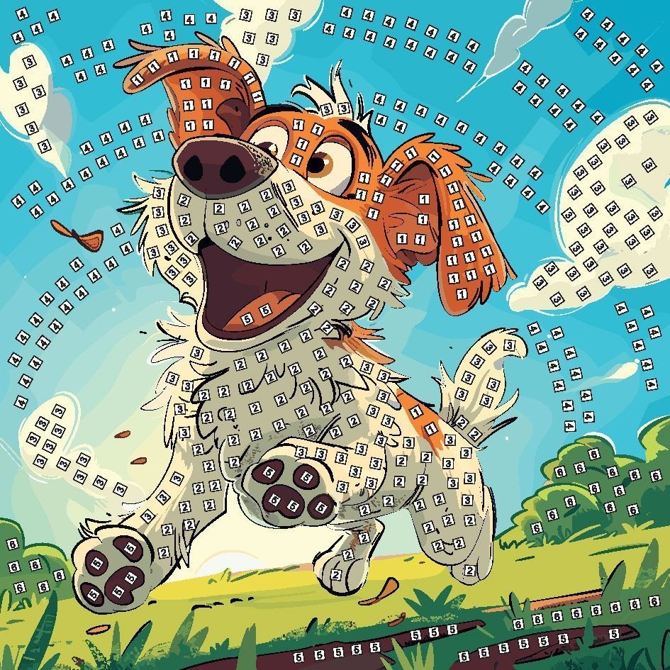 Mozaika piankowa Biegnący Piesek Fun&Joy