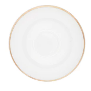 MariaPaula Porcelana Spodek porcelana Moderna Gold 17 cm ze złotym zdobieniem - Talerze - miniaturka - grafika 1