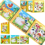 Puzzle - Magnetyczne Puzzle Zwierzątka Książeczka Farma Jhtoy-269 - miniaturka - grafika 1