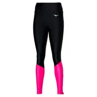 Legginsy - Legginsy damskie Mizuno Core Long Tight Black/Pink Peacock XS - miniaturka - grafika 1