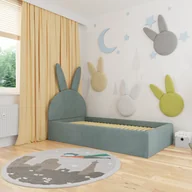 Łóżka dla dzieci i młodzieży - Łóżko tapicerowane dla dzieci królik Bunny 4 rozmiary - miniaturka - grafika 1