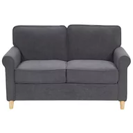 Sofy i kanapy - Beliani Sofa 2-osobowa welurowa szara RONNEBY - miniaturka - grafika 1