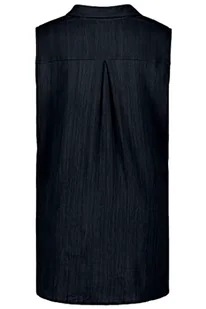 Ulla Popken Damska bluzka skjortowa, wygląd Kinklad Look, kołnierzyk skjortowy, koszulka z rękawem, czarny, 50/52 - Bluzki damskie - miniaturka - grafika 1