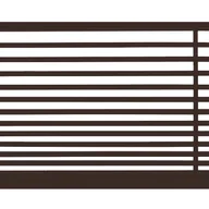 Ogrodzenia - Polbram Brama przesuwna Bali II 4x1,5 m lewa brązowa automat - miniaturka - grafika 1