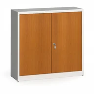 Szafy biurowe - ALFA 3 Szafy spawane z laminowanymi drzwiami, 1150 x 1200 x 400 mm, RAL 7035/czereśnia 1261188 - miniaturka - grafika 1