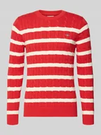 Swetry męskie - Sweter o kroju slim fit z imitacji dzianiny - miniaturka - grafika 1