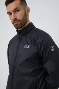Jack Wolfskin wiatrówka Pack & Go kolor czarny - Kurtki i kamizelki sportowe męskie - miniaturka - grafika 1