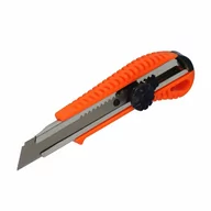 Nożyce i noże - FASTER TOOLS nóż z ostrzem łamanym 18mm, metalowe prowadzenie - miniaturka - grafika 1