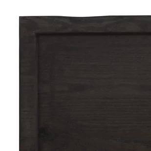 Półka, ciemnoszara, 100x60x4 cm, wykończone lite drewno dębowe Lumarko! - Półki do salonu - miniaturka - grafika 1