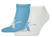 Skarpetki męskie - Skarpetki Calvin Klein Jeans 2 pary 40-46 biała niebieska - miniaturka - grafika 1