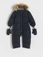 Kombinezony dla dzieci - Reserved - Wodoodporny kombinezon z rękawiczkami - czarny - miniaturka - grafika 1