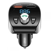Transmitery FM - Joyroom transmiter FM Bluetooth 5.0 MP3 micro SD ładowarka samochodowa 2x USB 18 W 3 A Quick Charge 3.0 czarny (JR-CL02) - miniaturka - grafika 1