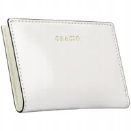 Portfele - Mały DAMSKI Portfel Biały SKÓRA EKOLIGICZNA Gracio Złoty Zamek Lakierowany - miniaturka - grafika 1