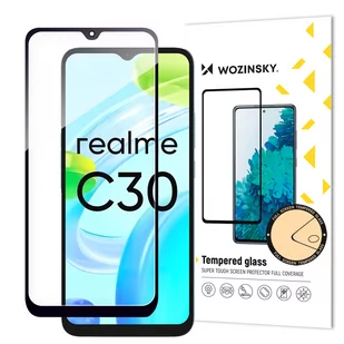 Wozinsky Full Glue Tempered Glass szkło hartowane Realme C30 / Realme Narzo 50i Prime 9H na cały ekran z czarną ramką - Szkła hartowane na telefon - miniaturka - grafika 1