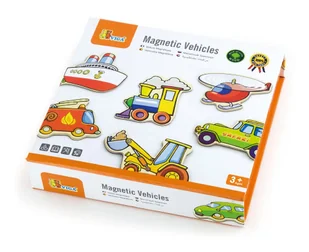 Viga Viga, drewniane magnesy Pojazdy - Układanki dla dzieci - miniaturka - grafika 6