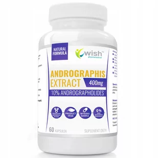 Wish Andrographis Extract 400mg 60caps - Witaminy i minerały dla sportowców - miniaturka - grafika 1