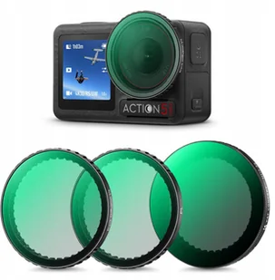 K&F Zestaw Filtrów 3w1 Pl + Nd2-32 + Black Diffusion 1/4 Do Dji Osmo Action 3 4 5 Pro / Sku.2360 - Akcesoria do kamer sportowych - miniaturka - grafika 1