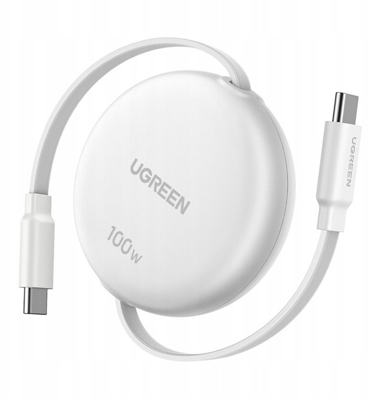 Ugreen Kabel USB-C do USB-C Ugreen L531, PD 100W, zwijany, 1m biały 95673