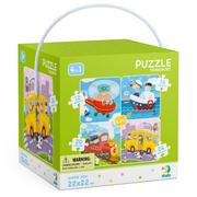 Puzzle - Dodo Puzzle 4w1 Transport 300132 3+ - miniaturka - grafika 1