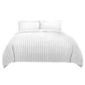 Pościel - Komplet Pościeli Hotelowej Adamaszek Bawełniana 140X200 Biała - miniaturka - grafika 1