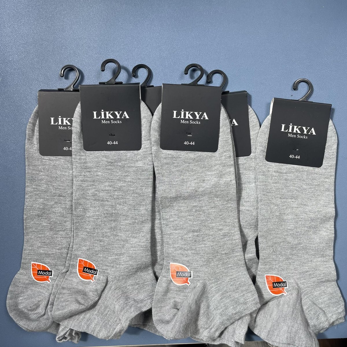 LIKYA Skarpetki Męskie, Stopki, 6 par - Szare, Rozmiar 40-44