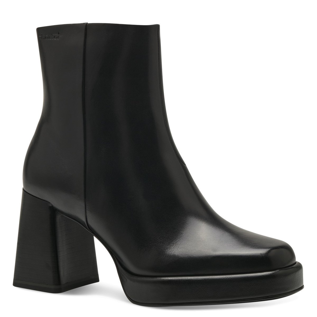 Botki damskie na obcasie Tamaris 25362 skórzane czarne-36