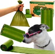 Pozostałe akcesoria dla psów - Woreczki na psie odchody 360 sztuk 24 rolki zielone biodegradowalne - miniaturka - grafika 1