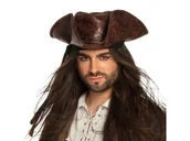 Dodatki do strojów karnawałowych - Brązowy kapelusz Pirata - 1 szt. - miniaturka - grafika 1