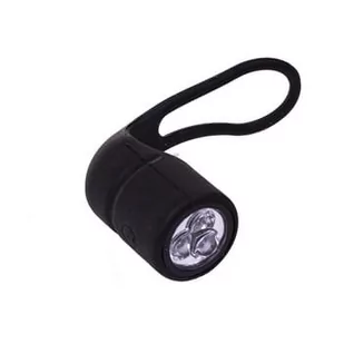 Lampka Przednia 3led Silikonowa Czarna - Lampki rowerowe - miniaturka - grafika 1