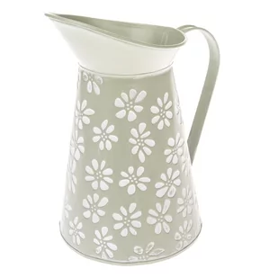 Zielona metalowa doniczka Dakls Daisy, wys. 22 cm - Donice - miniaturka - grafika 1