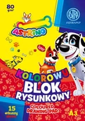 Szkolne artykuły papiernicze - Blok rysunkowy kolorowy barwiony w masie A4 80g 15ark. ASTRAPAP 'Astrino' p10 - miniaturka - grafika 1