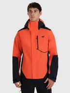 Kurtki i kamizelki sportowe męskie - 4F Kurtka trekkingowa membrana 10000 męska - czerwona L - miniaturka - grafika 1