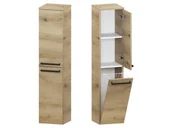 Szafki łazienkowe - Słupek Łazienkowy ATHD 30 cm DK Prawy - Dąb Evoke Coast Mat - Uchwyty Czarne Matowe - miniaturka - grafika 1