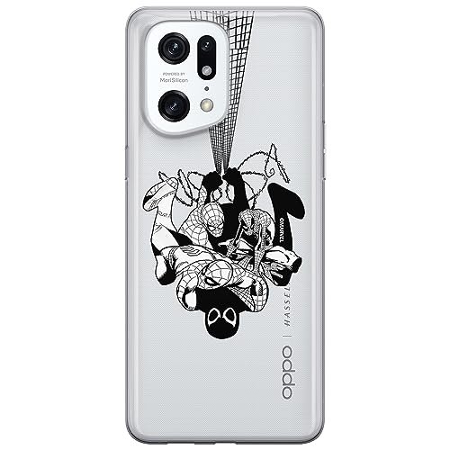 ERT GROUP etui na telefon Oppo FIND X5 PRO, case oryginalny i oficjalnie licencjonowany przez Marvel, wzór Spider Man 043, optymalnie dopasowane, plecki z TPU częściowo przeźroczyste