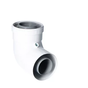 Onnline Kolano koncentryczne do systemów kominowych PP-AL 87° DN60/100mm z uszczelką [EPDM] - Kominy i akcesoria - miniaturka - grafika 1