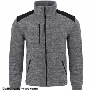 FLRA 340 - bluza polarowa unisex, gruba posiada bardzo dobre właściwości cieplne - pomarańczowo-czarny 2XL - Bluzy męskie - miniaturka - grafika 1