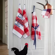 Ściereczki, gąbki, czyściki - Le Jacquard Fran ais Ściereczka kuchenna Elys e Patrie Czerwona - miniaturka - grafika 1