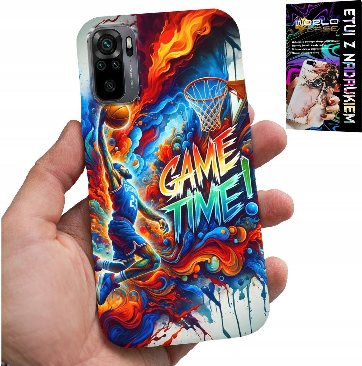 ETUI DO XIAOMI NOTE 10 / 10S - KOSZYKÓWKA NBA GAME TIME, CASE + SZKŁO
