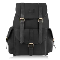 Plecaki - PLECAK MĘSKI CZARNY DO PRACY DO SZKOŁY PAOLO PERUZZI SI-05-BL - miniaturka - grafika 1