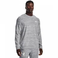 Bluzy męskie - Męska bluza dresowa nierozpinana UNDER ARMOUR UA RIVAL TERRY LC CREW - szara - miniaturka - grafika 1