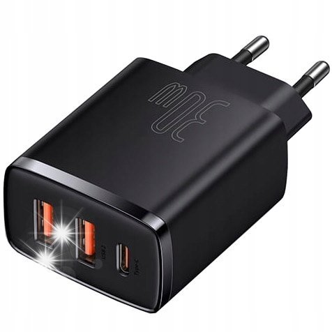 Ładowarka Baseus Compact 2x USB+USB-C PD QC 30W 3A